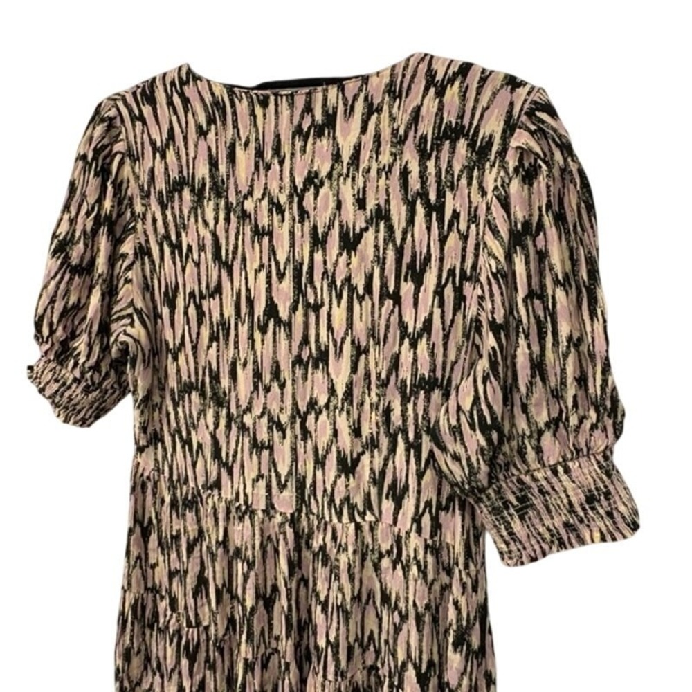 Scotch & Soda Tiered Maxi Dress Medium Elbow Puff Sleeves‎ Keyhole Neck Boho - Picture 11 of 11